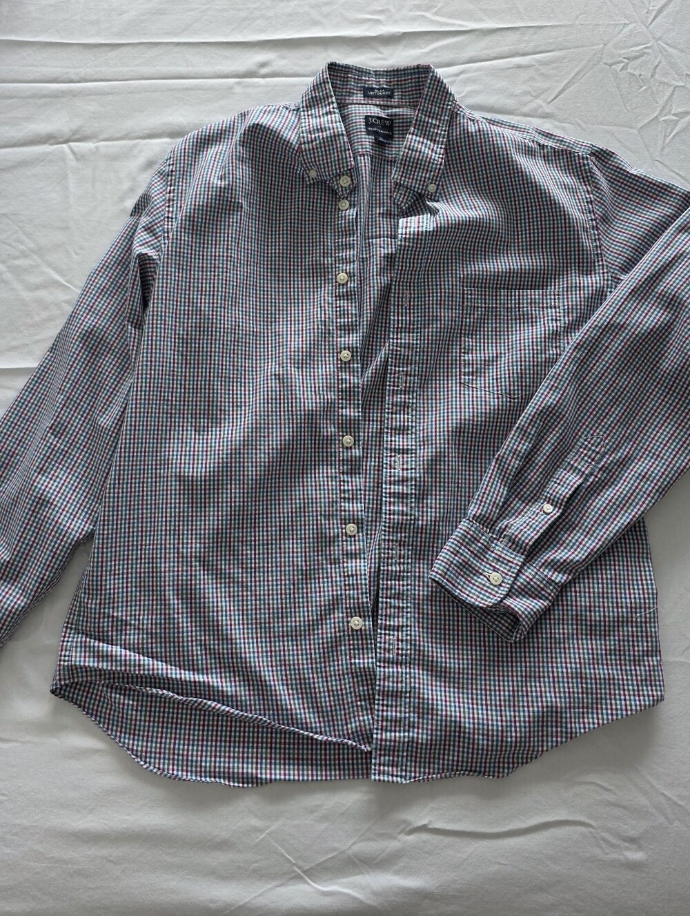 J. Crew Men's Multi-Check Button-Down Shirt